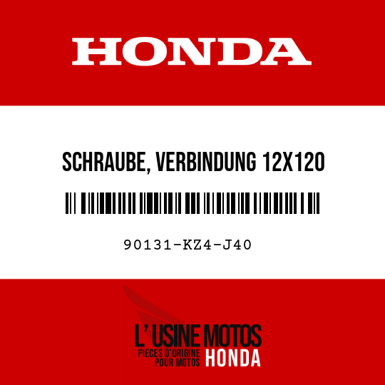 image de 90131-KZ4-J40 SCHRAUBE, VERBINDUNG 12X120