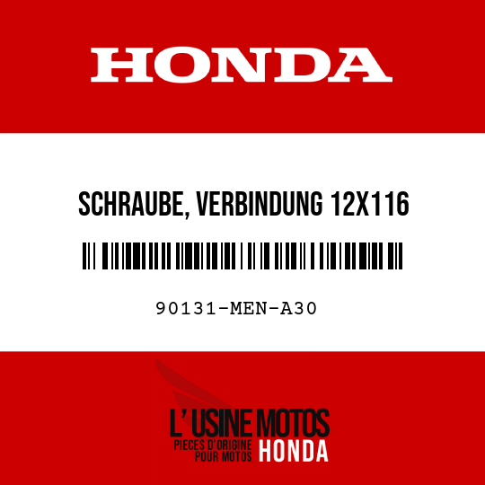 image de 90131-MEN-A30 SCHRAUBE, VERBINDUNG 12X116