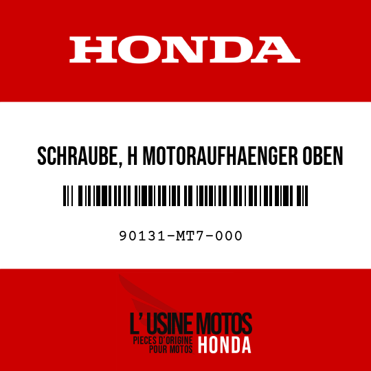 image de 90131-MT7-000 SCHRAUBE, H MOTORAUFHAENGER OBEN (A)