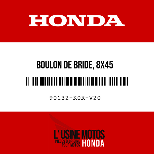image de 90132-K0R-V20 BOULON DE BRIDE, 8X45