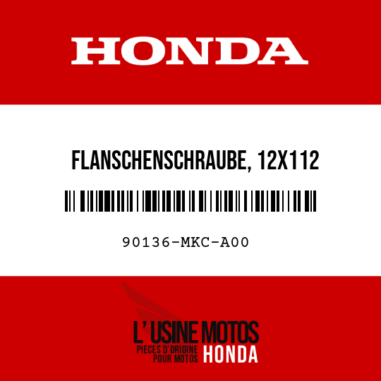 image de 90136-MKC-A00 FLANSCHENSCHRAUBE, 12X112