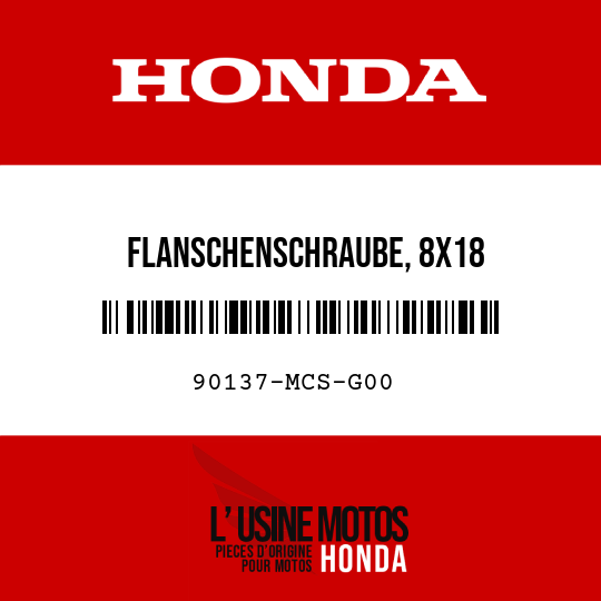 image de 90137-MCS-G00 FLANSCHENSCHRAUBE, 8X18