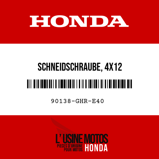 image de 90138-GHR-E40 SCHNEIDSCHRAUBE, 4X12