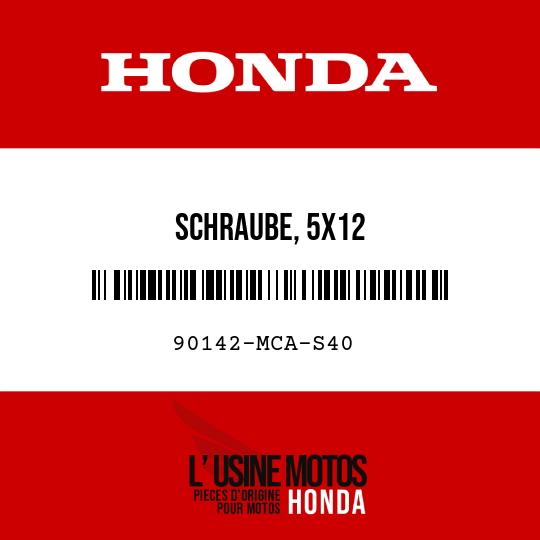 image de 90142-MCA-S40 SCHRAUBE, 5X12