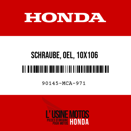 image de 90145-MCA-971 SCHRAUBE, OEL, 10X106