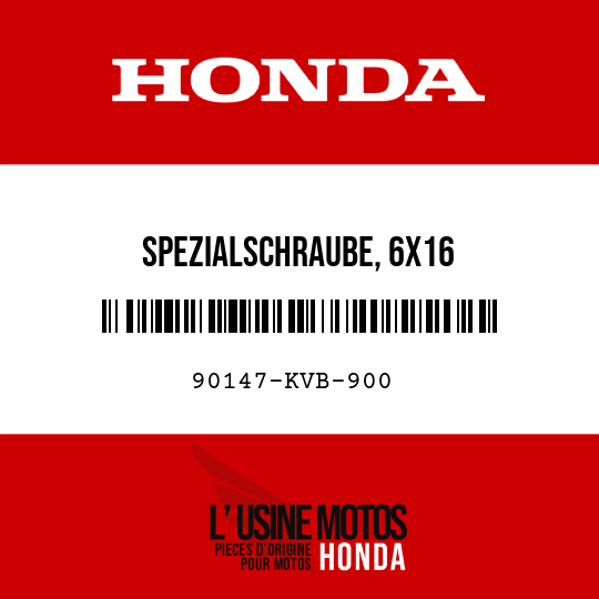 image de 90147-KVB-900 SPEZIALSCHRAUBE, 6X16