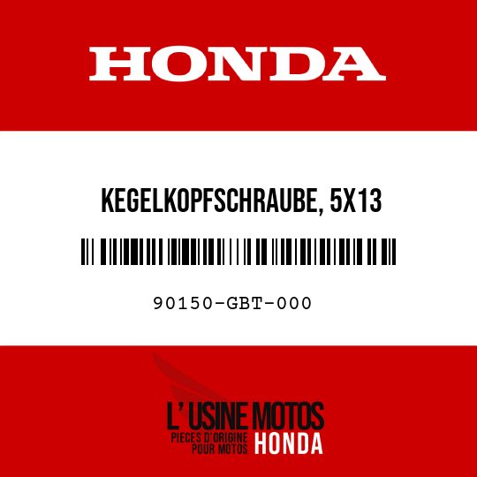 image de 90150-GBT-000 KEGELKOPFSCHRAUBE, 5X13