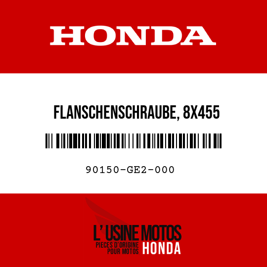 image de 90150-GE2-000 FLANSCHENSCHRAUBE, 8X455