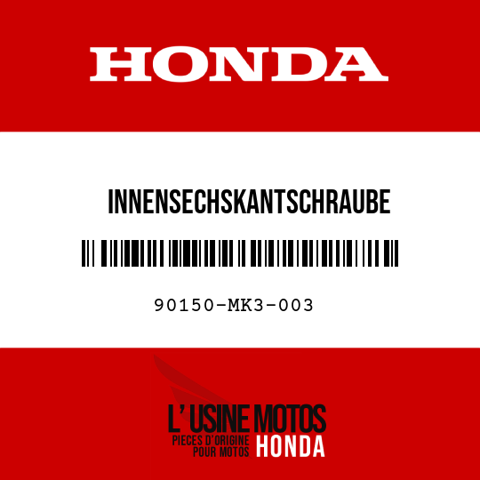 image de 90150-MK3-003 INNENSECHSKANTSCHRAUBE