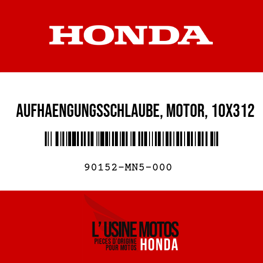 image de 90152-MN5-000 AUFHAENGUNGSSCHLAUBE, MOTOR, 10X312