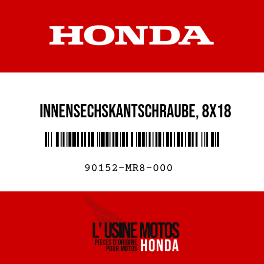 image de 90152-MR8-000 INNENSECHSKANTSCHRAUBE, 8X18