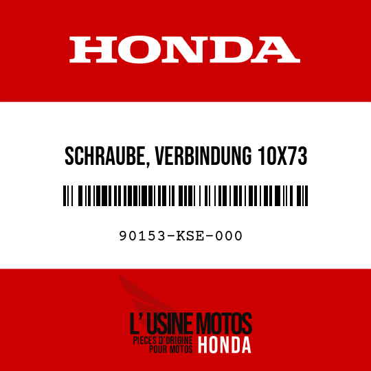 image de 90153-KSE-000 SCHRAUBE, VERBINDUNG 10X73