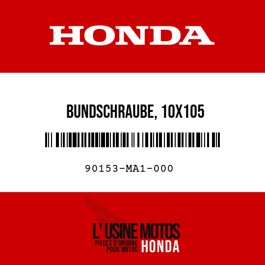 image de 90153-MA1-000 BUNDSCHRAUBE, 10X105