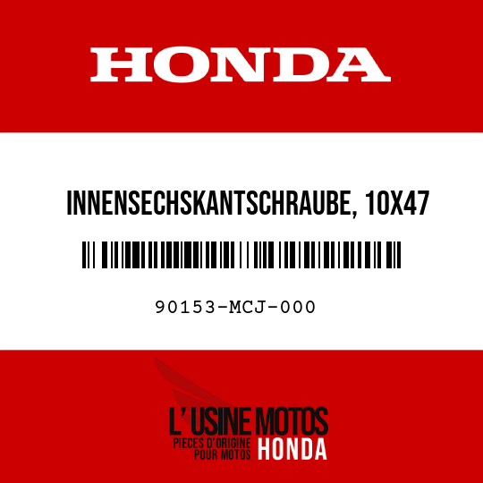 image de 90153-MCJ-000 INNENSECHSKANTSCHRAUBE, 10X47