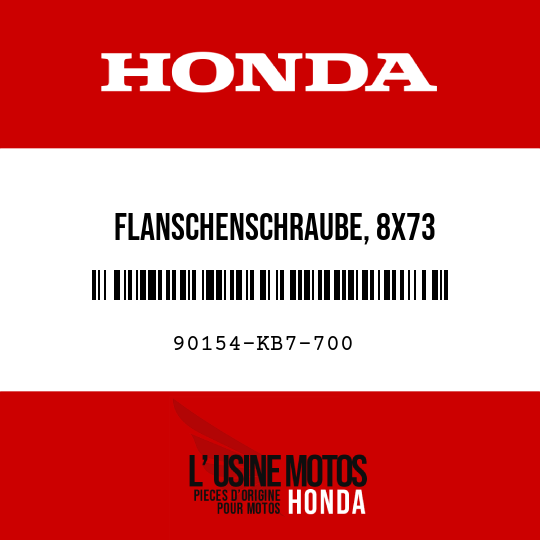 image de 90154-KB7-700 FLANSCHENSCHRAUBE, 8X73