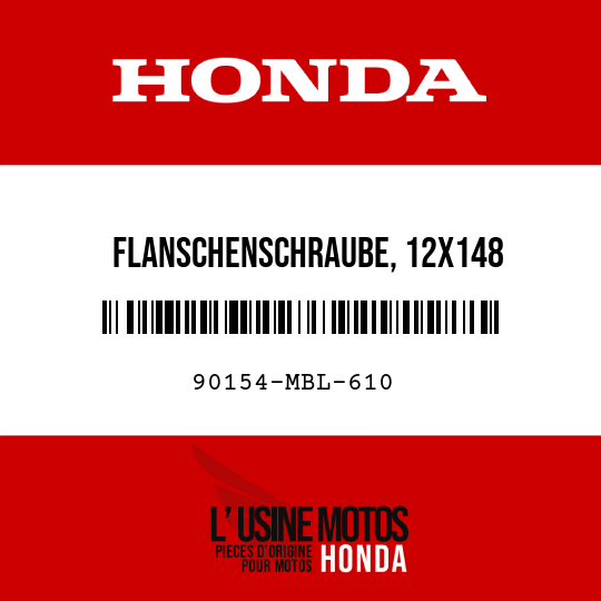 image de 90154-MBL-610 FLANSCHENSCHRAUBE, 12X148