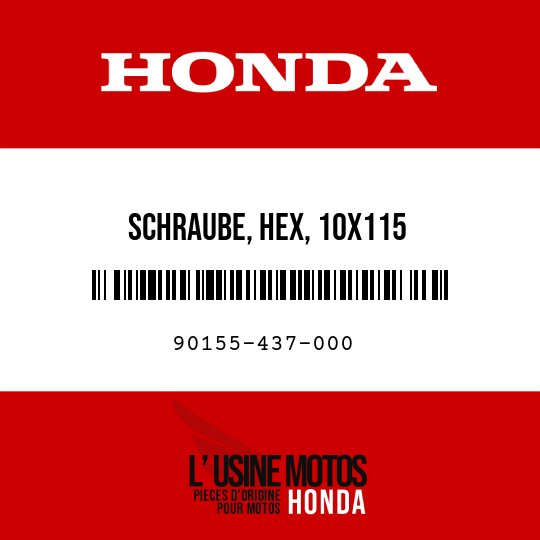 image de 90155-437-000 SCHRAUBE, HEX, 10X115