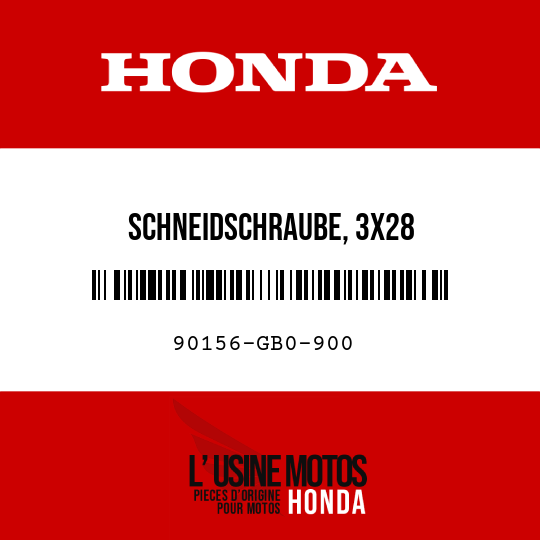 image de 90156-GB0-900 SCHNEIDSCHRAUBE, 3X28