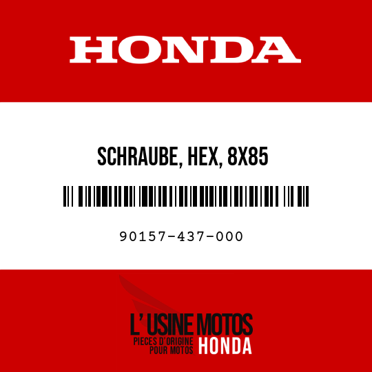 image de 90157-437-000 SCHRAUBE, HEX, 8X85