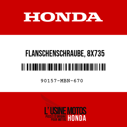 image de 90157-MBN-670 FLANSCHENSCHRAUBE, 8X735