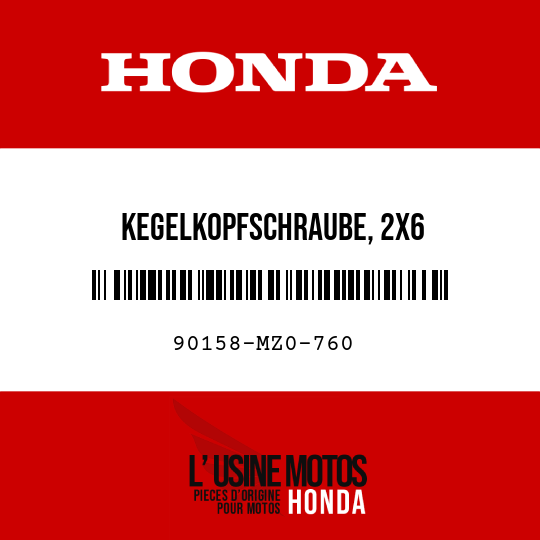 image de 90158-MZ0-760 KEGELKOPFSCHRAUBE, 2X6