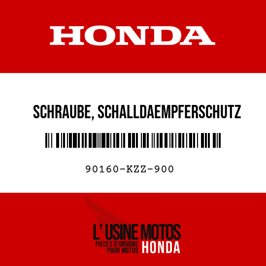 image de 90160-KZZ-900 SCHRAUBE, SCHALLDAEMPFERSCHUTZ (5MM)