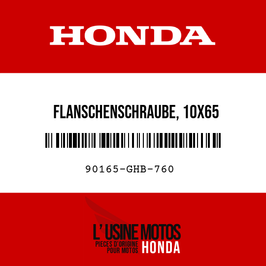 image de 90165-GHB-760 FLANSCHENSCHRAUBE, 10X65