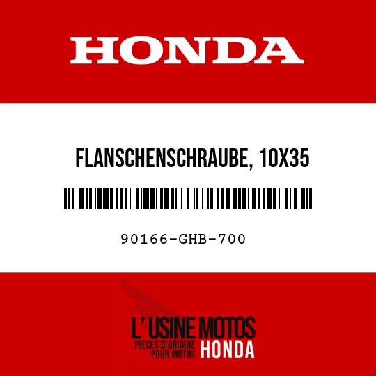 image de 90166-GHB-700 FLANSCHENSCHRAUBE, 10X35