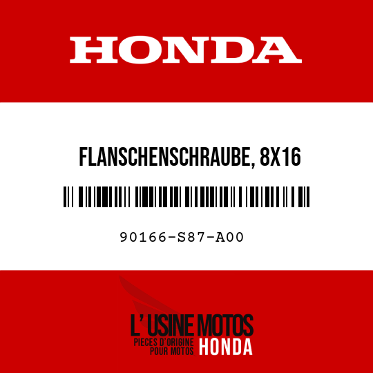 image de 90166-S87-A00 FLANSCHENSCHRAUBE, 8X16