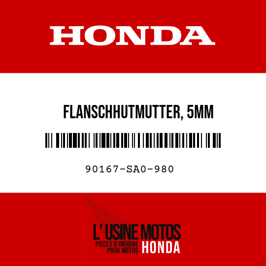 image de 90167-SA0-980 FLANSCHHUTMUTTER, 5MM