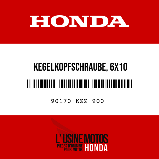 image de 90170-KZZ-900 KEGELKOPFSCHRAUBE, 6X10