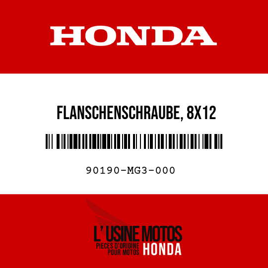 image de 90190-MG3-000 FLANSCHENSCHRAUBE, 8X12