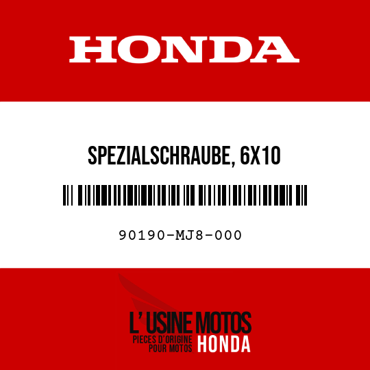image de 90190-MJ8-000 SPEZIALSCHRAUBE, 6X10