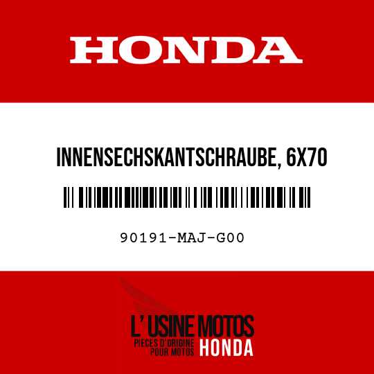 image de 90191-MAJ-G00 INNENSECHSKANTSCHRAUBE, 6X70