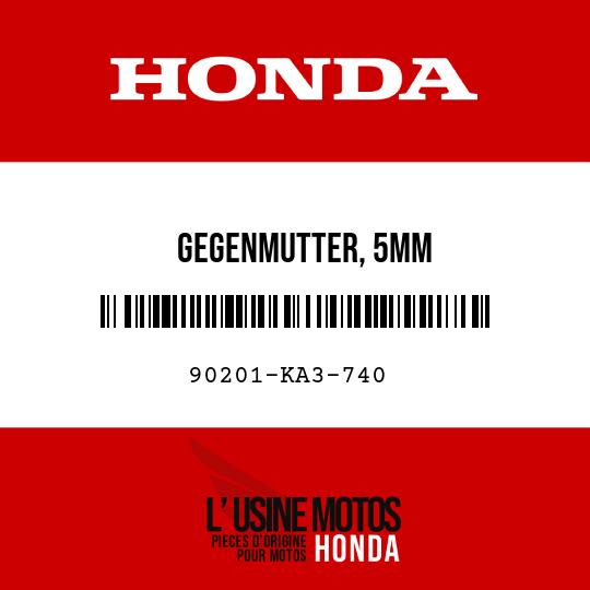 image de 90201-KA3-740 GEGENMUTTER, 5MM