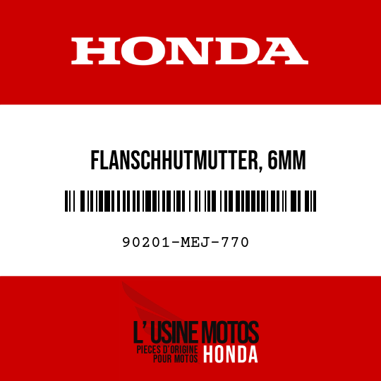image de 90201-MEJ-770 FLANSCHHUTMUTTER, 6MM