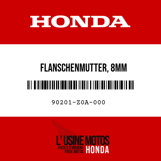image de 90201-Z0A-000 FLANSCHENMUTTER, 8MM