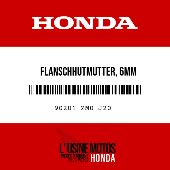 image de 90201-ZM0-J20 FLANSCHHUTMUTTER, 6MM