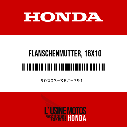 image de 90203-KRJ-791 FLANSCHENMUTTER, 16X10