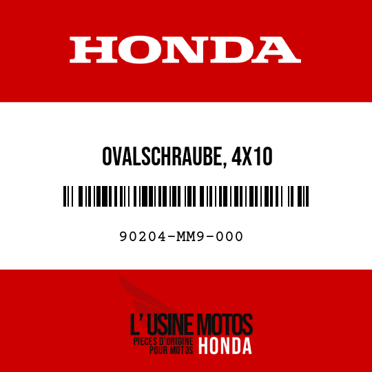 image de 90204-MM9-000 OVALSCHRAUBE, 4X10