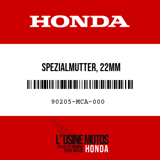 image de 90205-MCA-000 SPEZIALMUTTER, 22MM