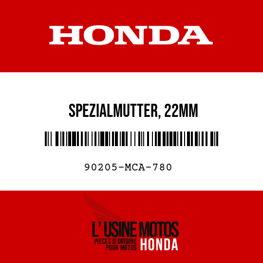 image de 90205-MCA-780 SPEZIALMUTTER, 22MM