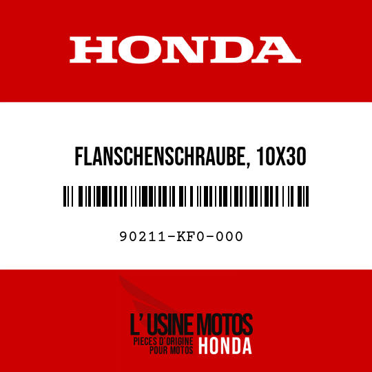 image de 90211-KF0-000 FLANSCHENSCHRAUBE, 10X30