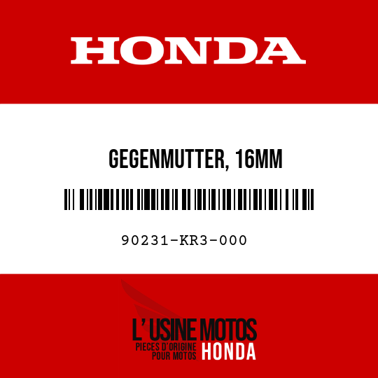 image de 90231-KR3-000 GEGENMUTTER, 16MM