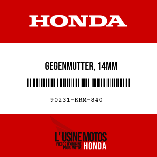 image de 90231-KRM-840 GEGENMUTTER, 14MM