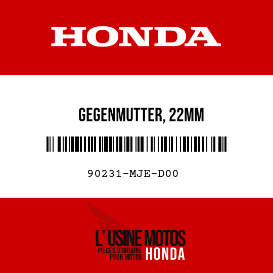 image de 90231-MJE-D00 GEGENMUTTER, 22MM