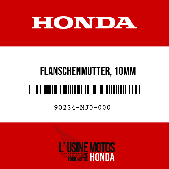 image de 90234-MJ0-000 FLANSCHENMUTTER, 10MM