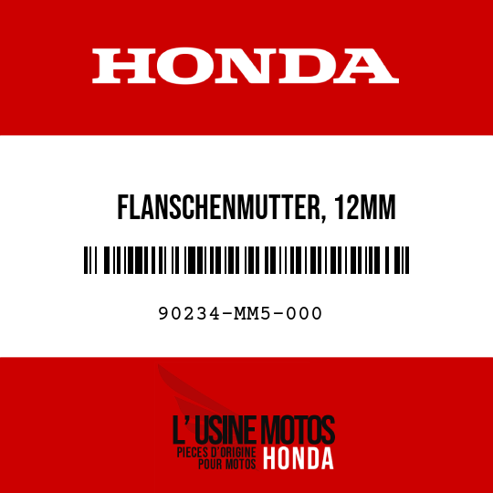 image de 90234-MM5-000 FLANSCHENMUTTER, 12MM