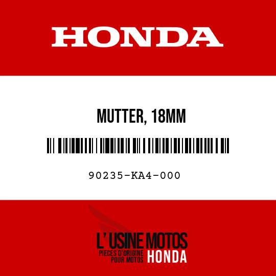 image de 90235-KA4-000 MUTTER, 18MM