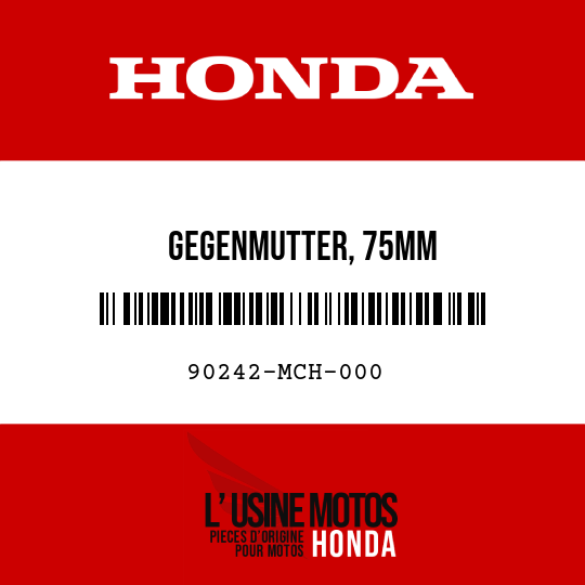 image de 90242-MCH-000 GEGENMUTTER, 75MM